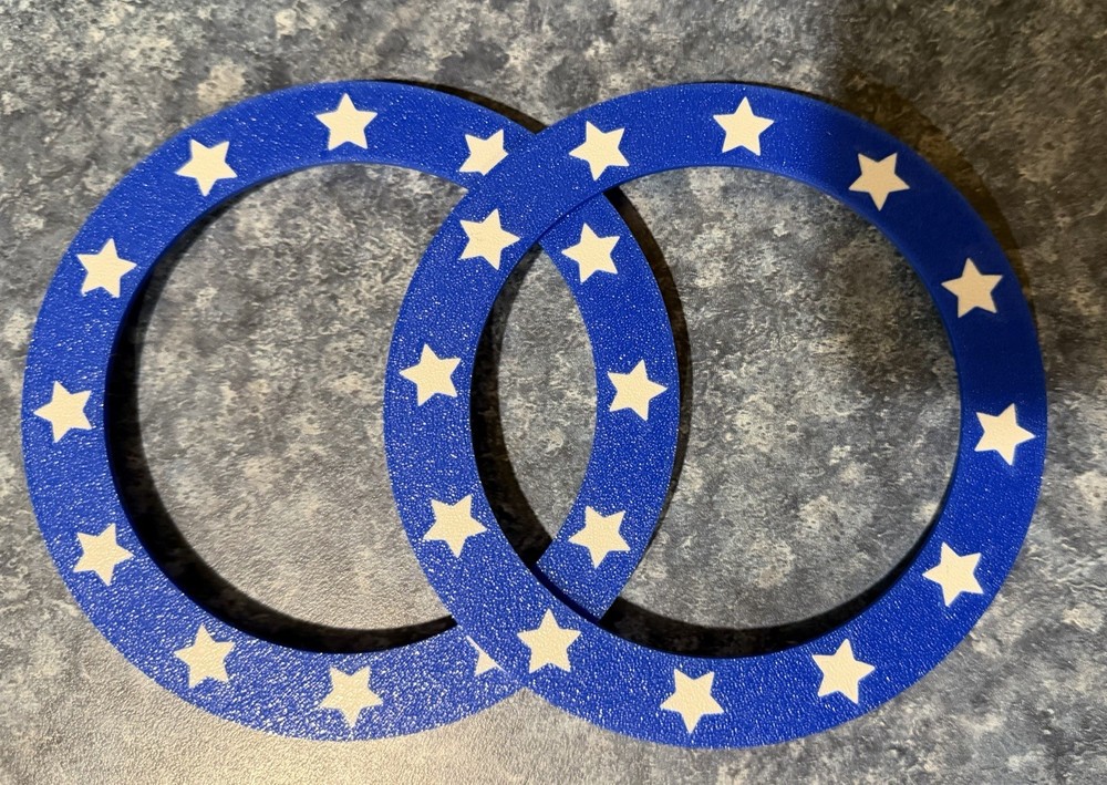 Star Spangled – Custom made Weber Kettle 6 Inch Wheel inserts