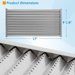 17″ Grill Emitter 2-Pack Stamped Stainless Steel for Charbroil TRU Infrared