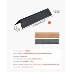 15 Inch Grill Flavorizer Bars, Porcelain Enameled Steel, 3 Pack