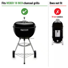 Weber Hinged Cooking Grate for 18.5″ One-Touch Kettle Charcoal Grill 7433