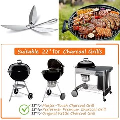 22-1/2-Inch One-Touch Cleaning System Kit For Weber Grill Parts 7444 Repair Part