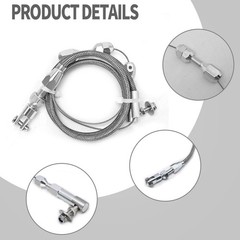 Vkinman 24″ Universal Throttle Cable Braided Stainless Steel Cable…
