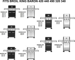 Grill Replacement Parts for Broil King Baron 420 440 490 320 340 9221-64 9221-67