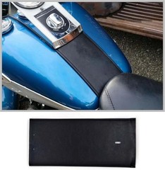 Pure PU Leather Gas Tank Panel Bib for Harley Softail and Dyna Models 1993-2017