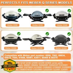 PETKAO 17″x12.7″ Black Grill Grate for Weber Q