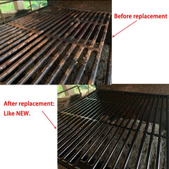 Parts DC114 (3-Pack) 19.75″ Porcelain Coated Cast Iron Grill Cooking Grates Repl