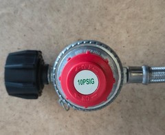 NEW 10 PSI Adjustable High Pressure LP Gas Regulator w/ 4FT Steel Braided Hose