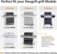 Parts for Nexgrill 720-0896B 720-0896C 720-0896E Deluxe 6 Burner Gas Grills, …