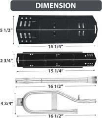 Charbrofire DGH450CRP Heat Tent 4 Burner Grill Replacement Parts for Dyna Glo Gr