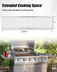 47004 Grill Warming Rack for Bull 30″ Gas Grill, Heavy Duty 304 Stainless Ste…