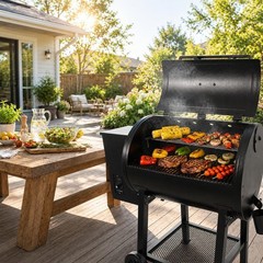 Stainless Steel Warming Rack for Pellet Grill, Foldable BBQ Upper Rack Replaceme