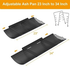 LS’BABQ 23″ to 34″ Adjustable Ash Pan for Charcoal Grill Chargriller 1224 132…