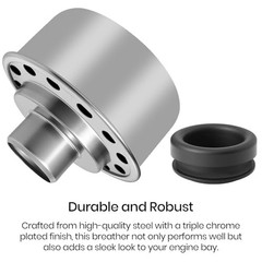 Calvana Push-in Breather 2-pack Round 1 Inch Chrome 2.0 Count