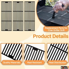 Grill Replacement Parts 3-Pack for Char Griller 5050 5650 3001 3008 – Burner