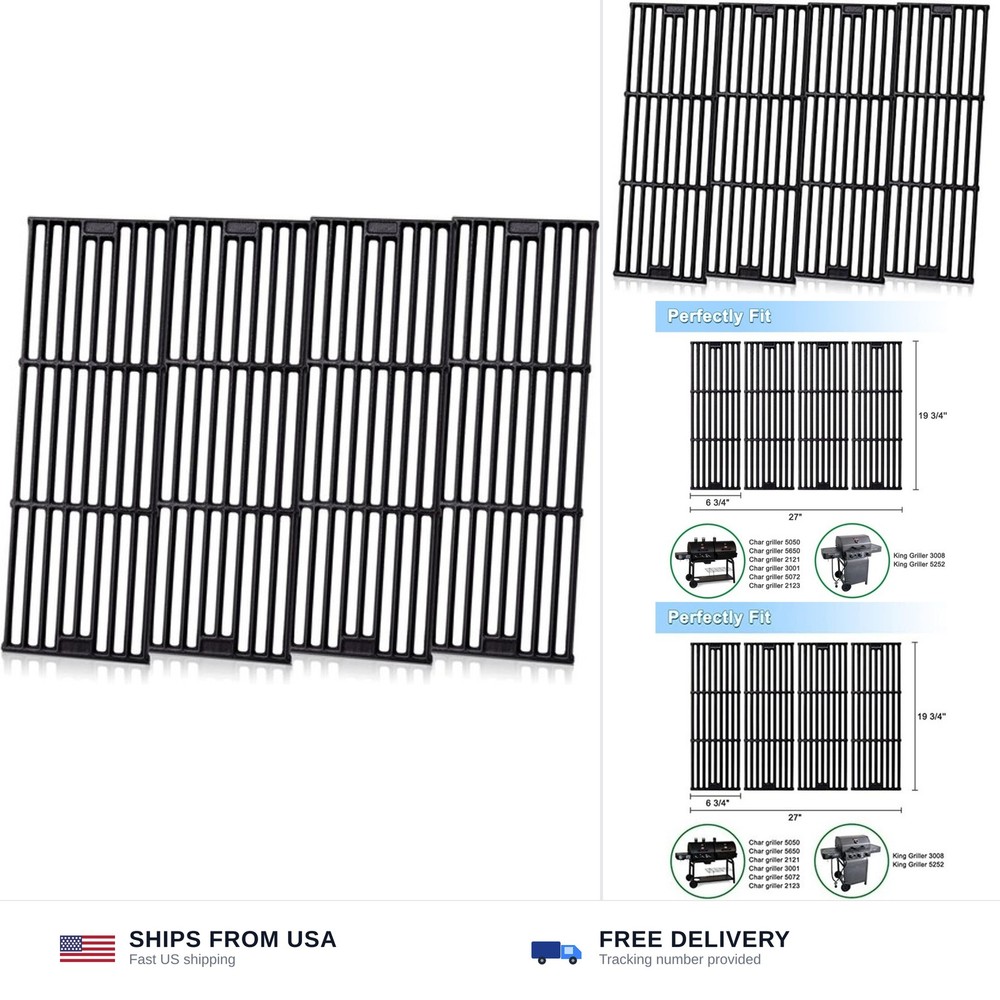 Grill Grates for Char Griller 5050, 5650, 2121, 3001, 5072, 2123, 2828, 3072,…