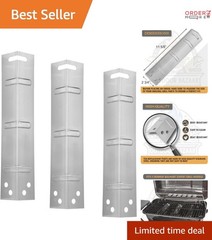 Set of 3 Stainless Steel Heat Plates for 3 Burner Walmart Expert Grill