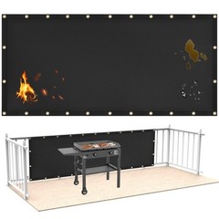 Fireproof Heat Shield 3’x10′ for Grill Wall Protection, BBQ Deck & Fence Guard