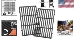 Sear Like a Pro! 2-Pack Cast Iron Grill Grates for Weber Spirit 200 Gas Grills