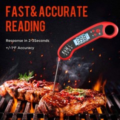 Meat Thermometer Digital, Instant Read for Grill and Red