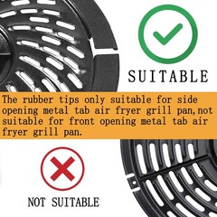 Replacement Rubber Bumpers for Power XL Crisper Plate,8 Pcs Fryer Silicon Rub…