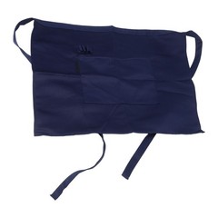Practical Black Chef Apron with Adjustable Ties for Restaurant and Home Use