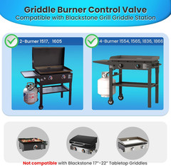 2 Pack Griddle Burner Control Valve Compatible with Blackstone Grill Griddle, Gr