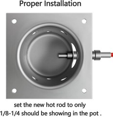 304 Stainless Steel Fire Burn Pot and Hot Rod Ignitor Kit for Traeger Pit Boss