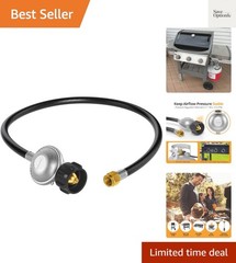2ft Gas Grill Regulator and Hose – Replacement Parts for Weber, Nexgrill, and…