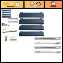 Replacement Burner Parts Kit for 14.625″ Gas Grill – Stainless Steel + Heat Plat