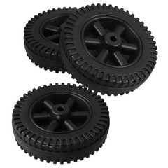 3Pcs Grill Wheels Replacement Kit Hdpe Black Plastic for Outdoor Bbq