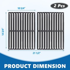 Grill Grates 2 pcs Cast Iron 14 3/4″ x 10 3/4″ for Broil King 9312-67 9346-54