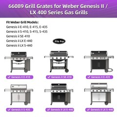 9MM Genesis ii Grill Grates for Weber Genesis ii E410, S410, SE410, E415, E43…