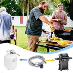 Jeasom 6 Feet Propane Regulator Hose Universal Grill Regulator Replacement