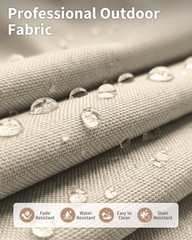 Outdoor Waterproof Cushion Covers for Patio Furniture 22 * 22 * 3 in 2Pcs, Ea…