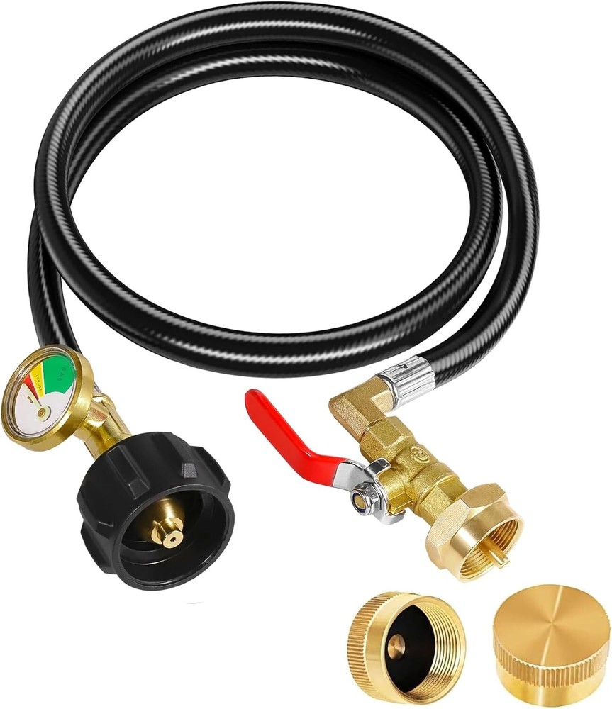4FT / 48” Propane Tank Refill Adapter Extension Hose for 1LB Propane Gas Tanks