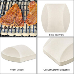 BBQ Grill Ceramic Briquettes Replacement Parts for Select Turbo Nexgrill Gas