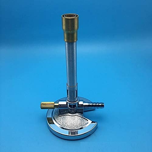 Lab Bunsen Burner with Air Gas Adjustment Flame Stabilizer for Natural Gas
