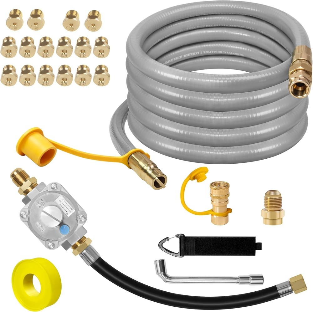 10FT Propane to Natural Gas Conversion Kit for Weber Genesis, Genesis II, Spirit