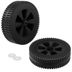 G437-0037-W1 Grill Wheels Replacement Parts for 7 inches, Black Blow Molded