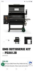 Green Mountain Grills Rotisserie Kit for PEAK Jim Bowie Prime Plus Grill