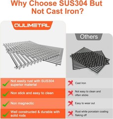 Spirit Grill Replacement Parts for Weber Spirit 17.5 Grill Grates 15.3 Inch