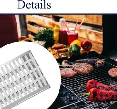 18 5/8″ Stainless Steel Grill Heat Plates Shield Flame Tamer Ceramic Rod