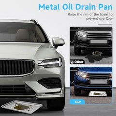 2Pcs Stainless Steel Oil Drain Drip Pan for Under Car, 35.4 x 24 x 1.9” Metal