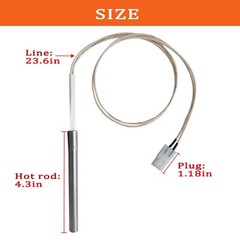 2 Pack Replacement for Pit Boss Hot Rod Ignitor Kit, Hot Igniter Kits Compatible