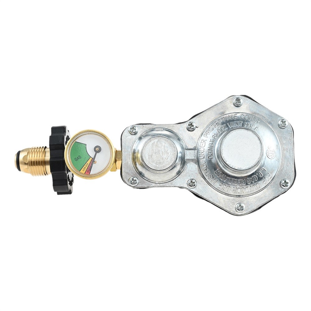 2 Stage Propane Regulator with Gauge 3/8 Female NPT and P.O.L Tank Connection