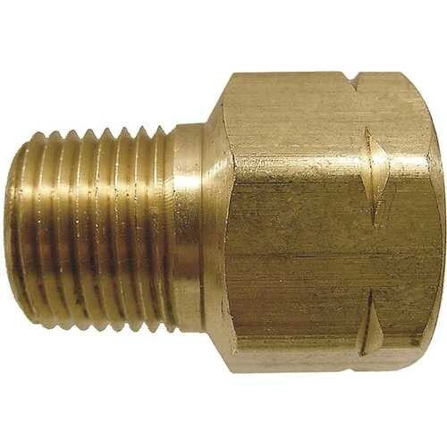 MEC ME286 F. POL x 1/2″ MPT Brass Single Piece Propane Adapter