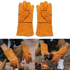 Long Fireproof Gloves for Comprehensive Protection During BBQ Activities