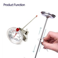 Candy Oil Frying Thermometer Turkey Thermometerwith Clip White dial -HH5502