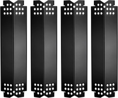 14.6″ L Grill Heat Plates 4 Pack, Porcelain Steel Gas BBQ Grill Burner Covers, H