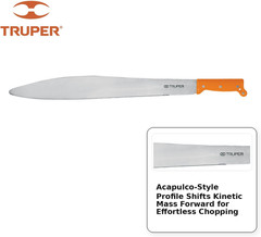 22-Inch Acapulco-Style Machete (Model 15871 / T-905-22P) | Polished Carbon Steel